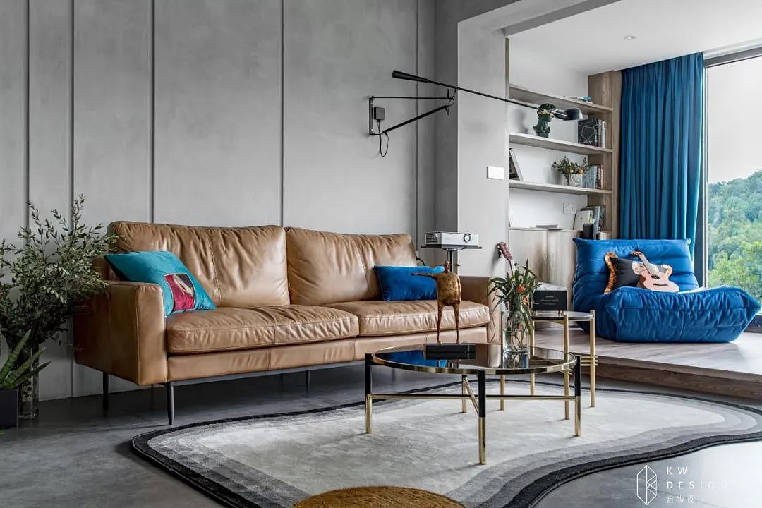 84㎡坐拥山林绿意！脏脏灰淬炼个性混搭风。·（图ZMjE4MDQ2NDM2） - 家装设计 - 站酷设计师启物设计原创素材 - 站酷ZCOOL