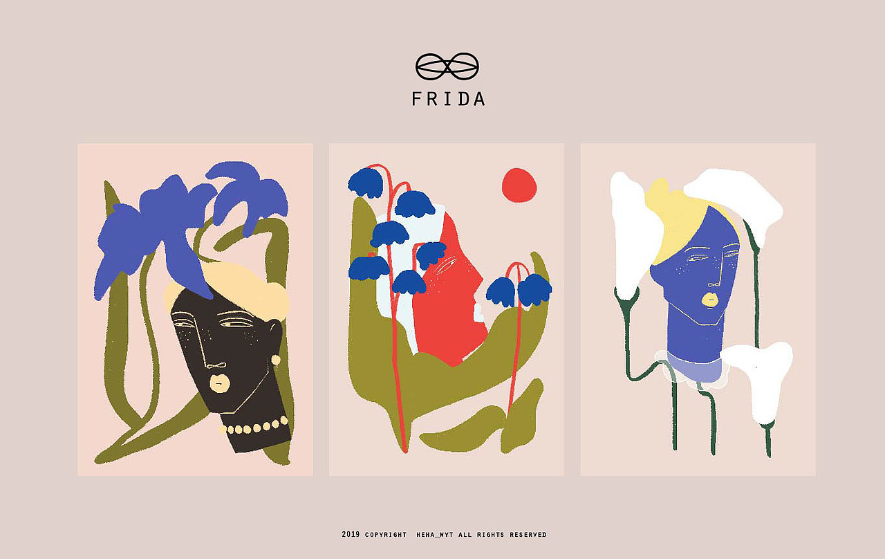 frida lady x original 护手霜品牌插画设计