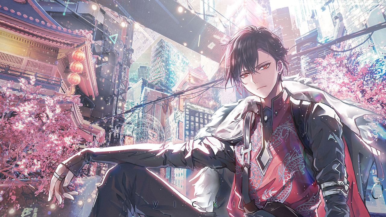 时空中的绘旅人艾因龙城觉醒同人图赛博国风