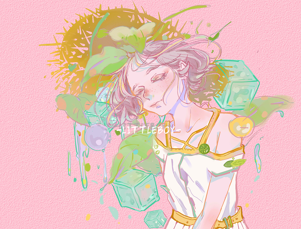 蜜桃珍珠奶茶（图ZMTcyMzMzMDk2） - 创作习作 - 站酷设计师席子儿原创素材 - 站酷ZCOOL