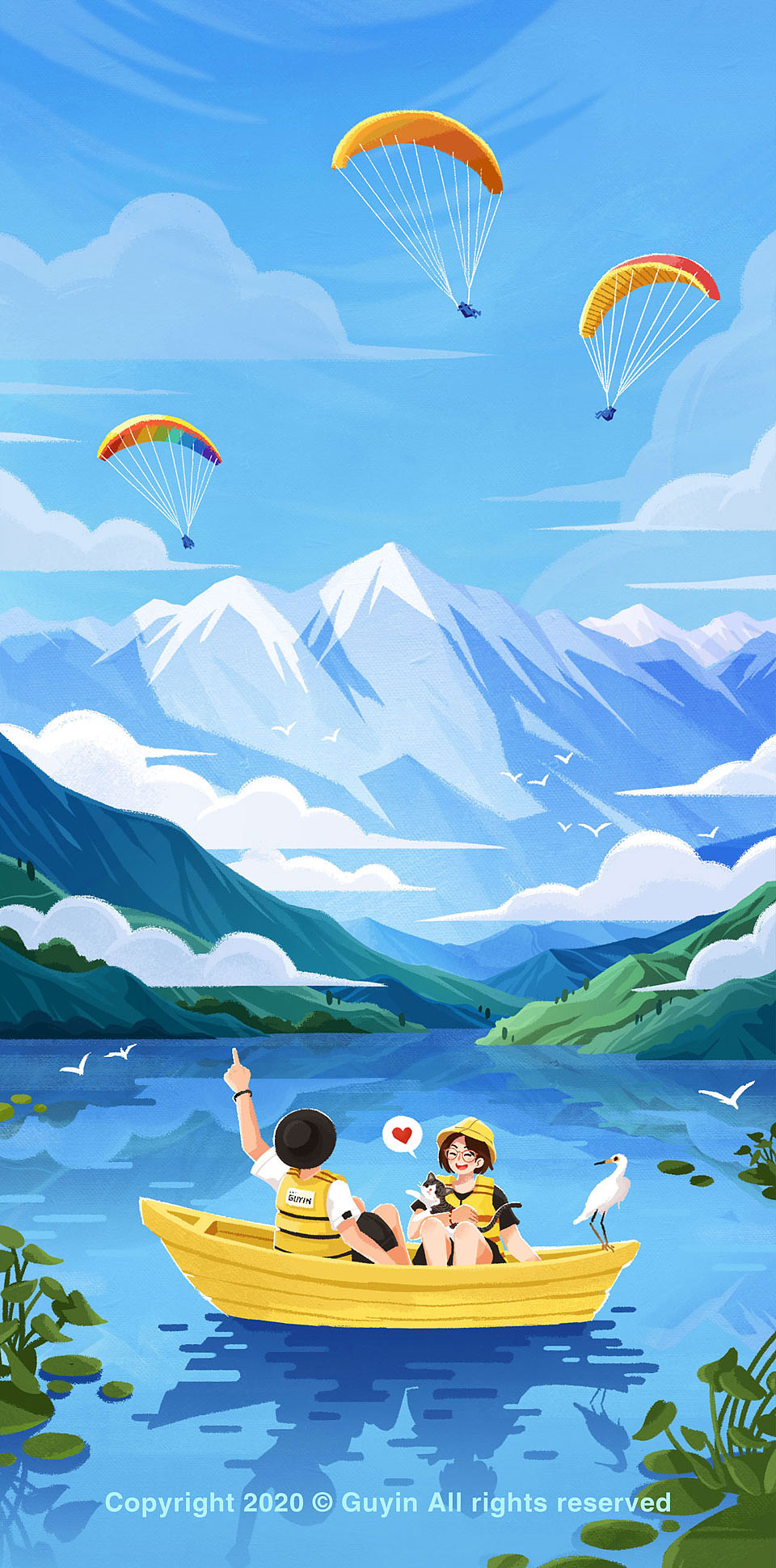 我们泛舟于博卡拉费瓦湖