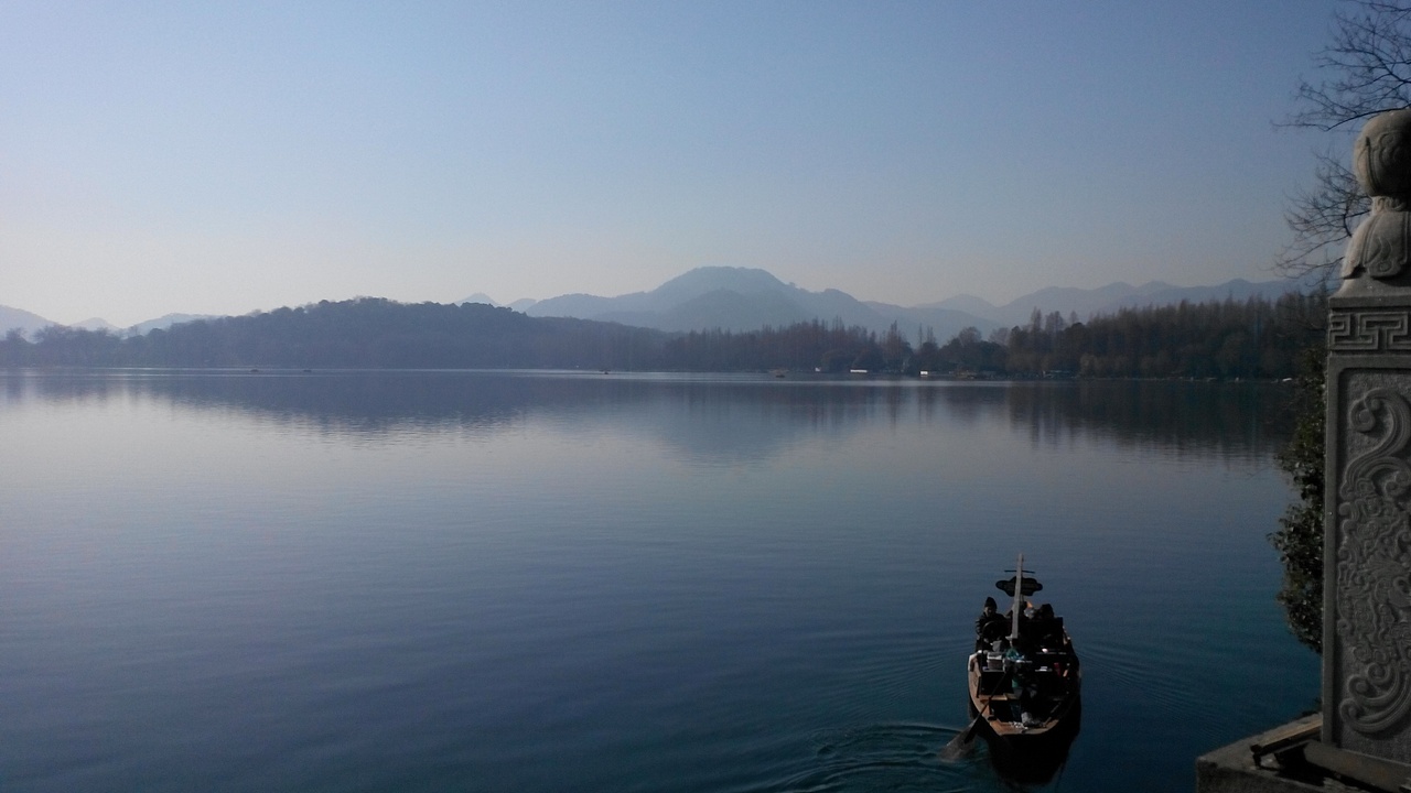 一月西湖风景(拍摄装备:联想S820智能手机)