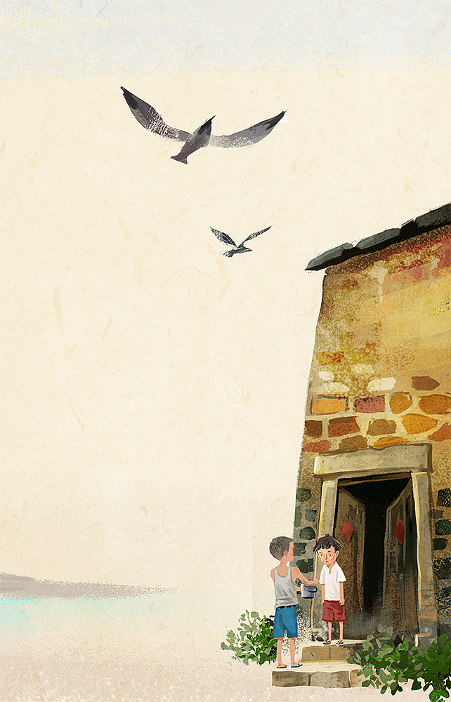 期刊插图-- 海边的蚝情（图ZMjUwODE0NTY4） - 商业插画 - 站酷设计师AmeiLili原创素材 - 站酷ZCOOL