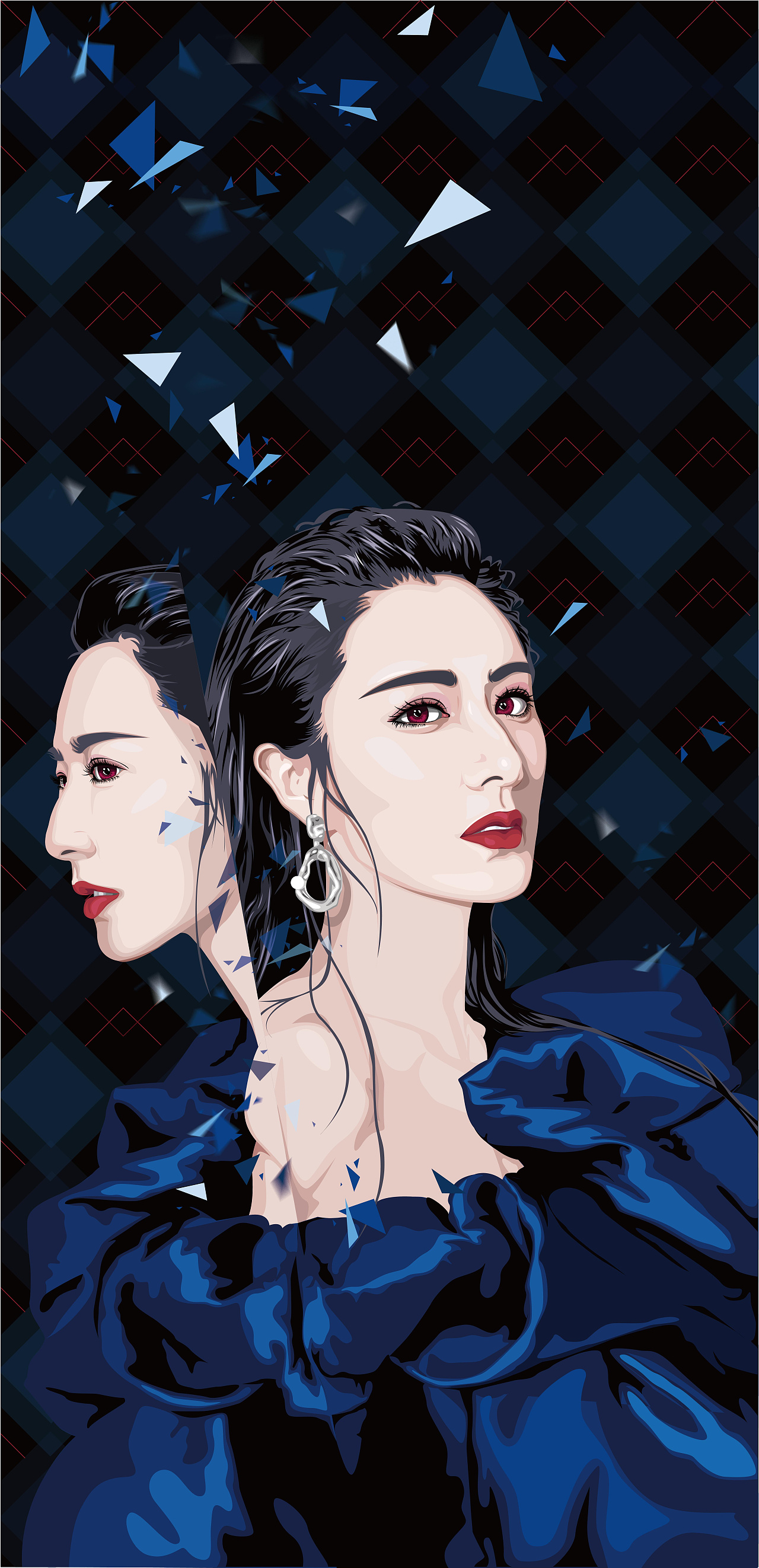 原创网红效应插画设计——薇娅