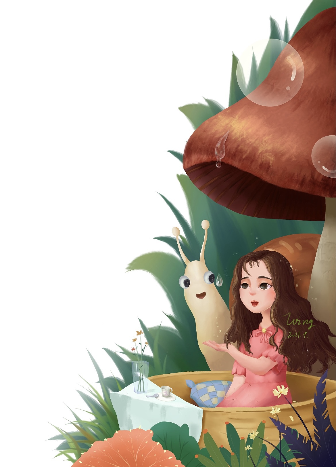 拇指姑娘（圖ZMjc0NTc3MjIw） - 兒童插畫 - 站酷設(shè)計(jì)師辰悅Wendy原創(chuàng)素材 - 站酷ZCOOL