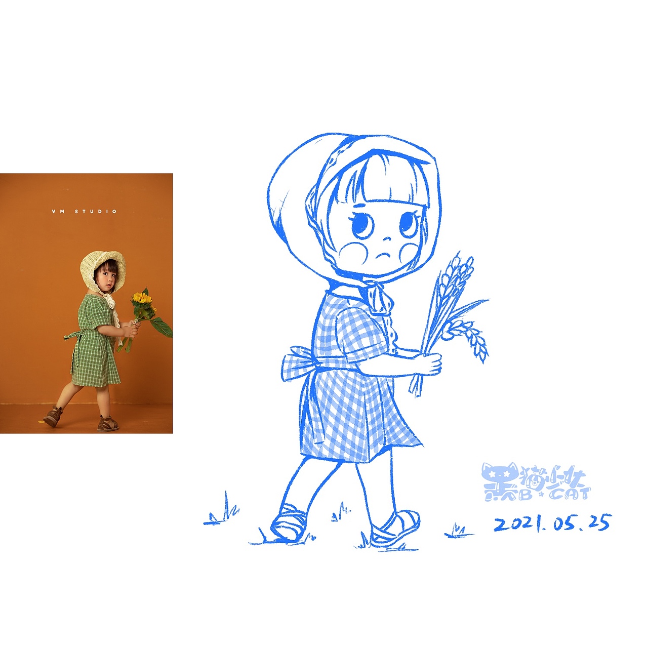 【ipad插画】儿插风插画人物速写练习