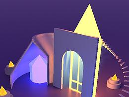 为紫藤夫人制作的C4D婚礼动画