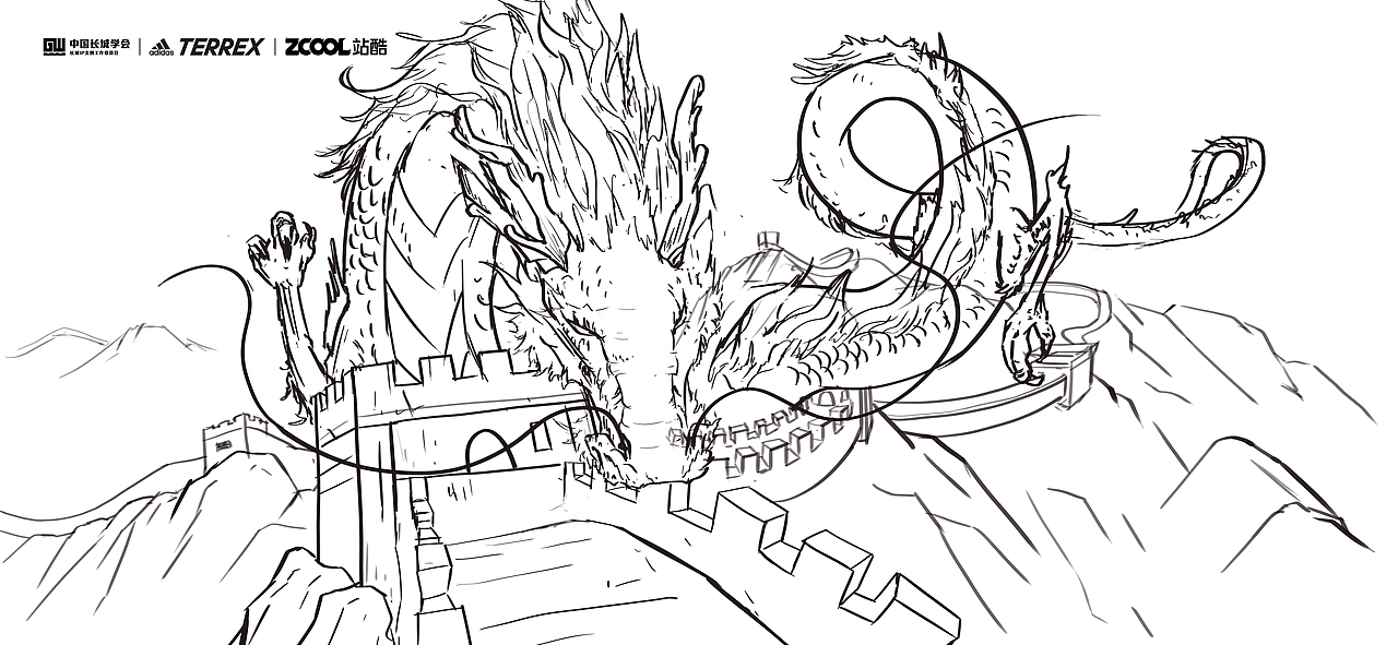 长城与龙_北闫-站酷zcool
