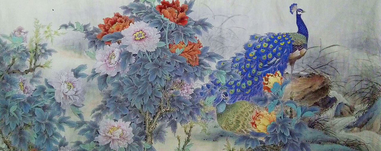 孔雀东南飞（图ZMTg1NjM4ODk2） - 绘画 - 站酷设计师A倩baby原创素材 - 站酷ZCOOL