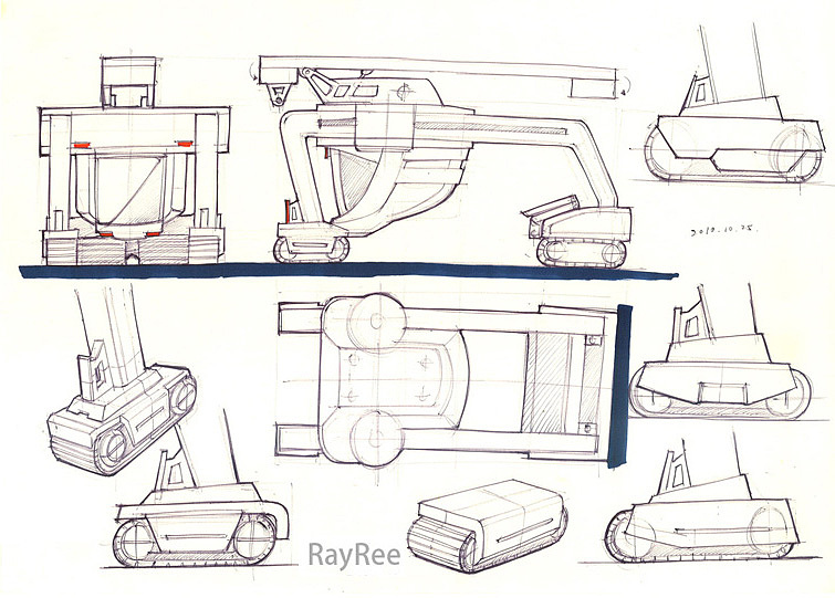 画出三视图方便理解结构以及3d建模.