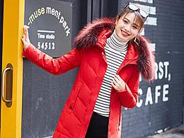 mo2摩图模特电商女装羽绒服模特外景拍摄