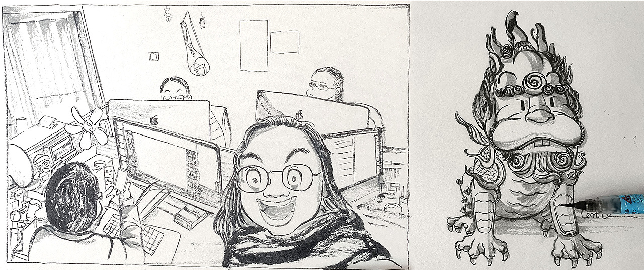 毛笔手绘ps淡彩