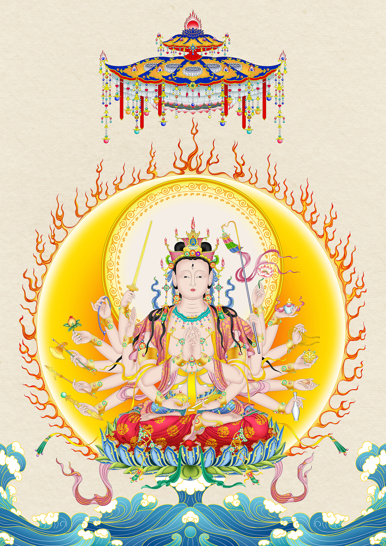 需要原尺寸请留言,免费赠送(注意:不得用于商业用途,打印出画像只能用于供养和免费结缘)