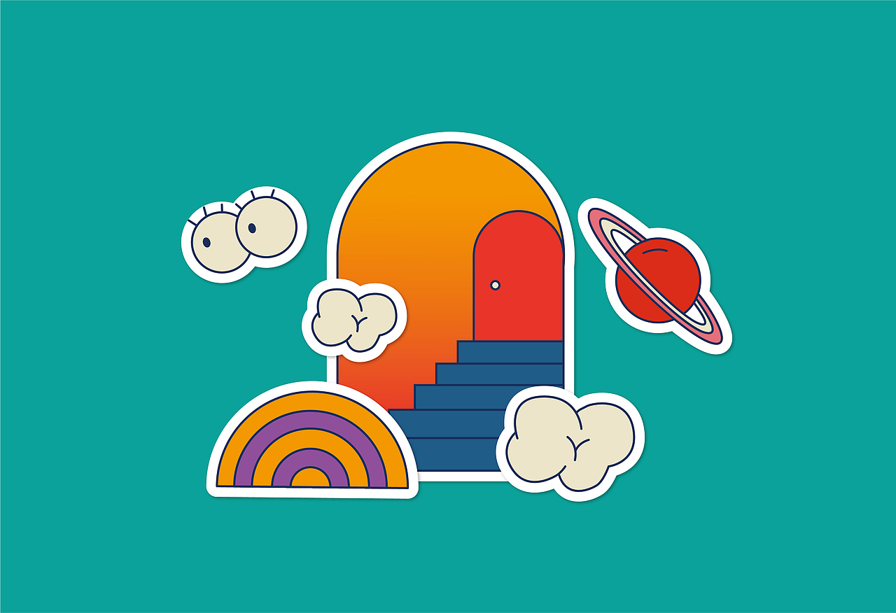 及时行楽carpediem插画设计