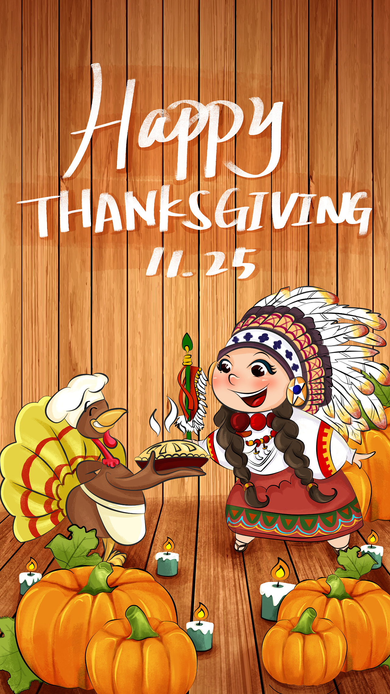 感恩节|插画|商业插画|糖漪炮弹_原创作品-站酷zcool