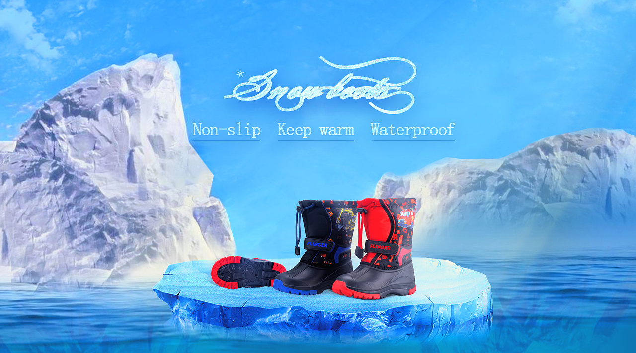 雪地靴简约风海报