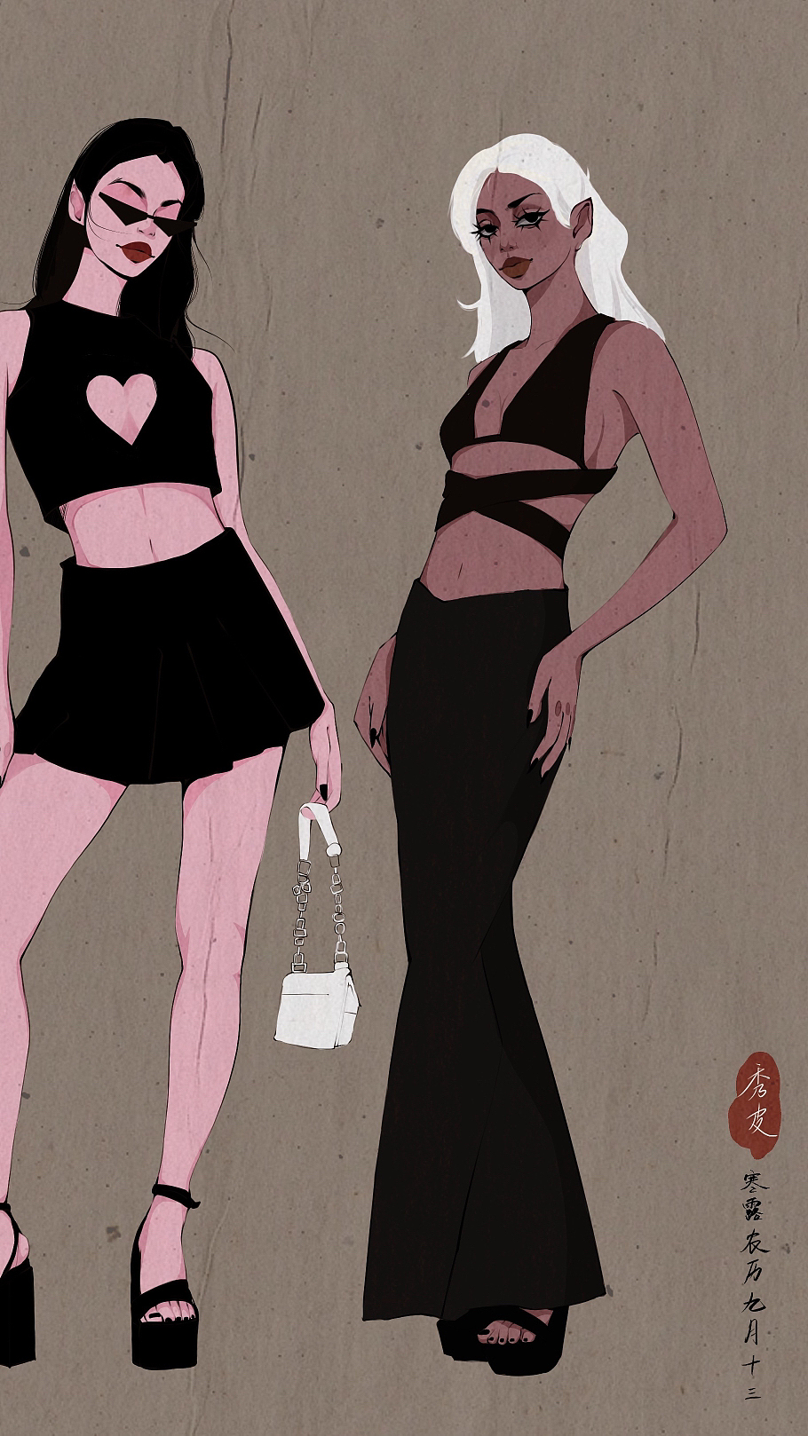 国风人物插画设计（图ZMzIwMTE4Nzk2） - 艺术插画 - 站酷设计师徐秀皮原创素材 - 站酷ZCOOL