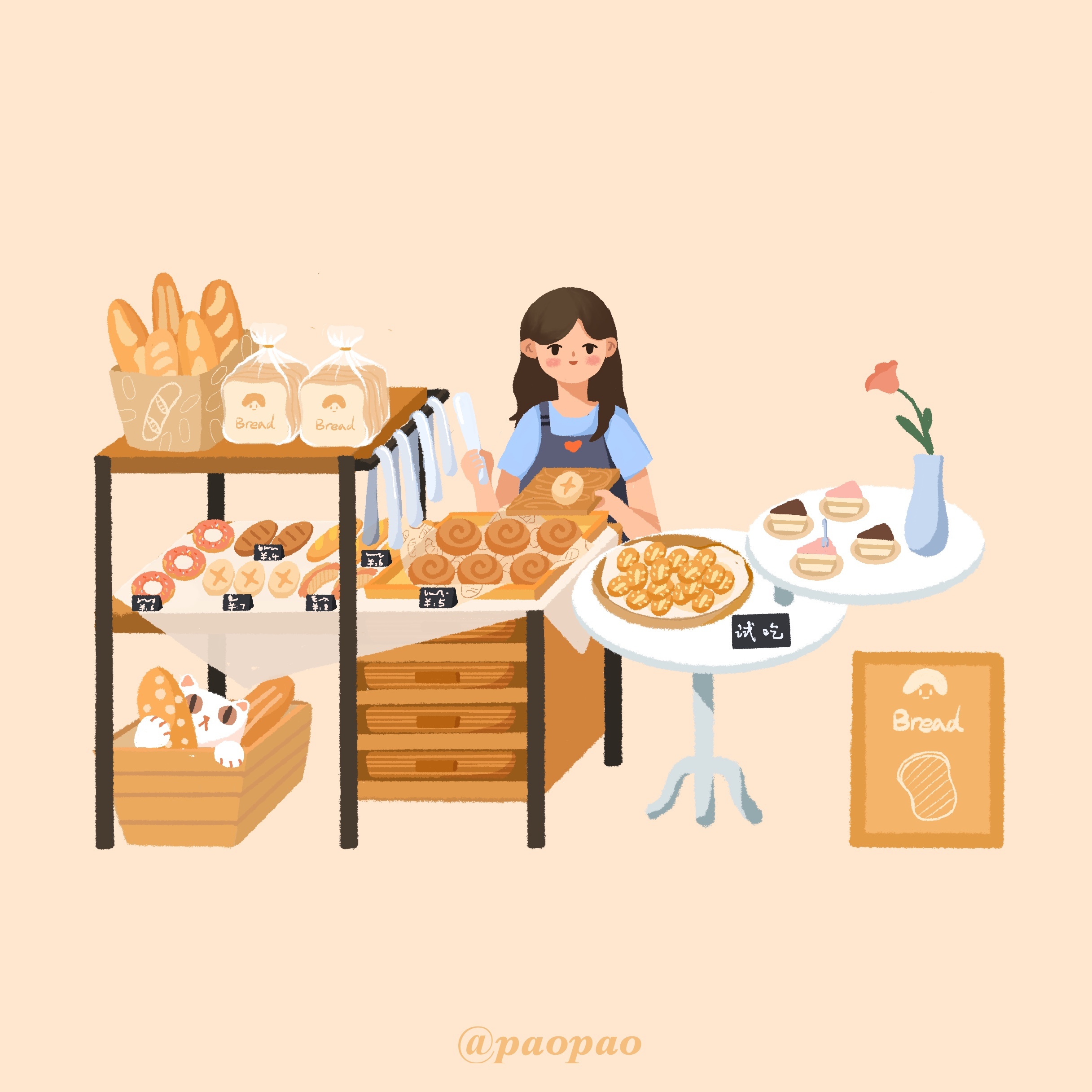 《夏日小摊》7715|插画|插画习作|paopaozy - 原创作品 - 站酷