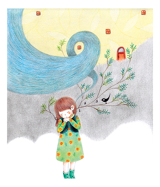 2016孔雀绿绿彩铅童画（图ZNTk1MDUxNTY=） - 儿童插画 - 站酷设计师孔雀绿原创素材 - 站酷ZCOOL