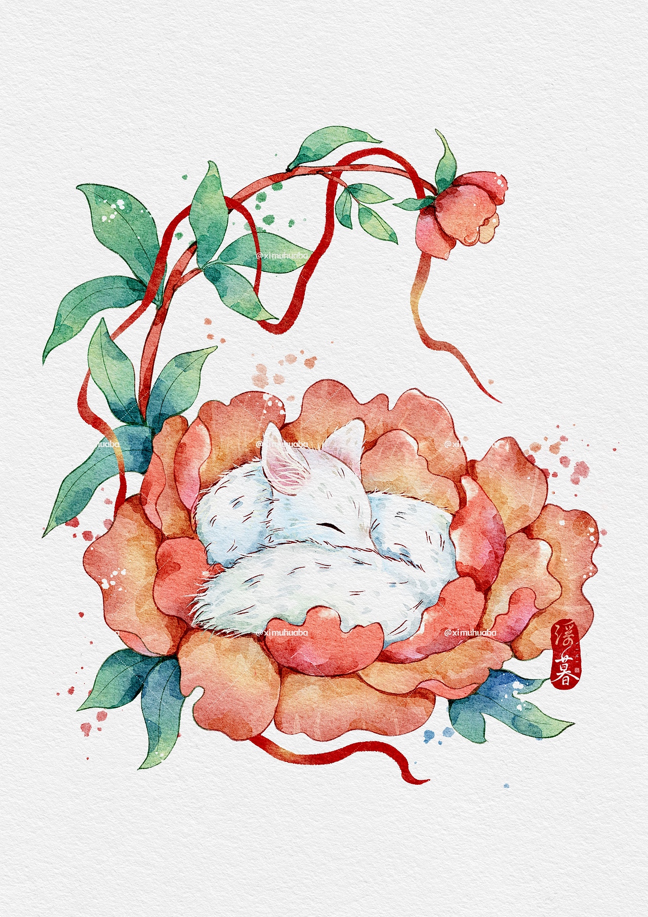 原创插画|iPad动物水彩插画合集