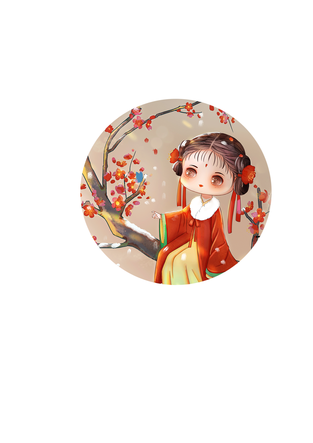 古风q版   梅花拟人