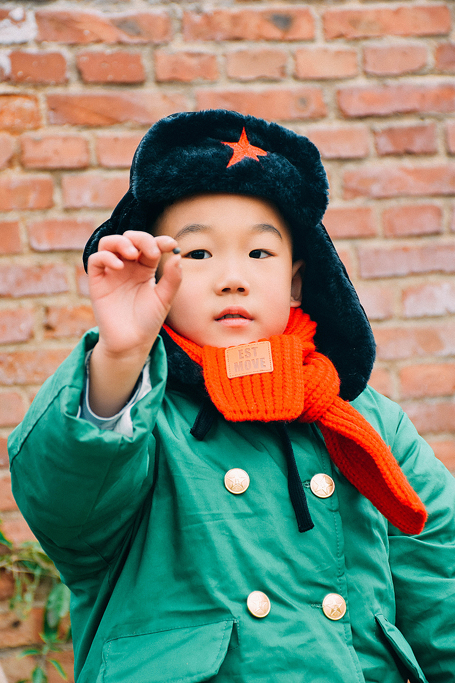 绿色复古军大衣