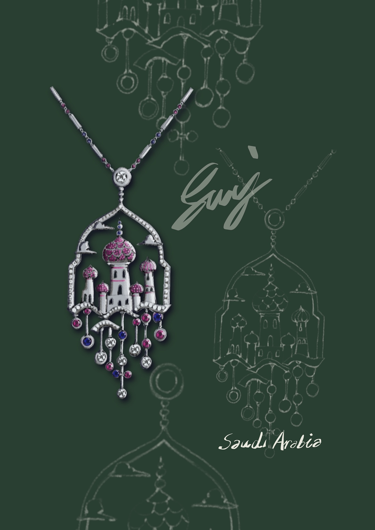 来自沙特阿拉伯的珠宝设计师Nourah Al-Faisal通过自己的设计向中东地|沙特阿拉伯|珠宝|设计师_新浪新闻