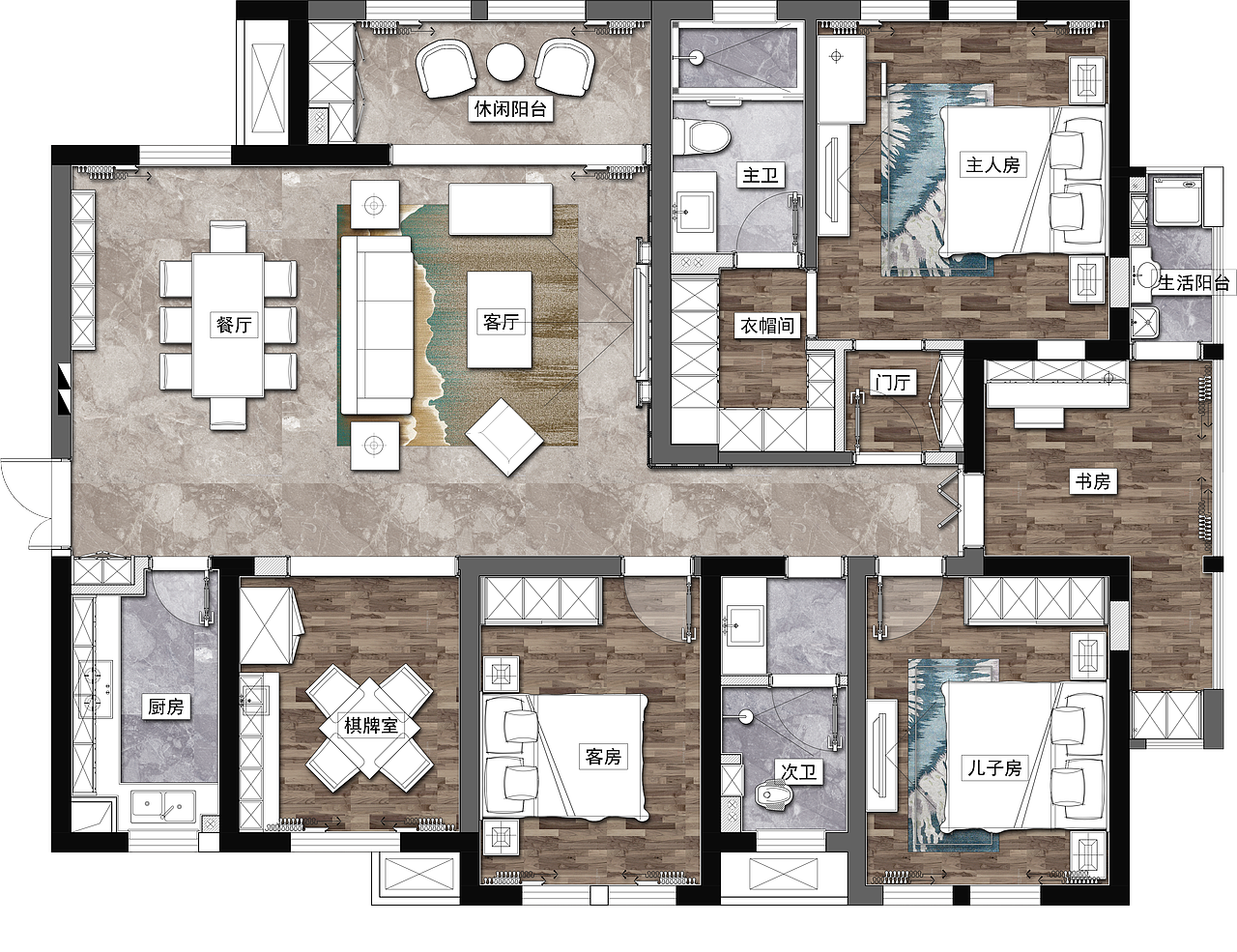 长沙中高端楼盘平面布置方案练习。