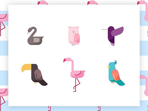 鸟类矢量图标/图案（个人主页-ZMzEyNzY2NTI=） - 图标 - 站酷设计师维他Yung原创素材 - 站酷ZCOOL