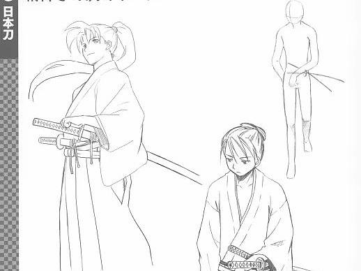 日本剑士怎么画？漫画中剑士的姿势画法！