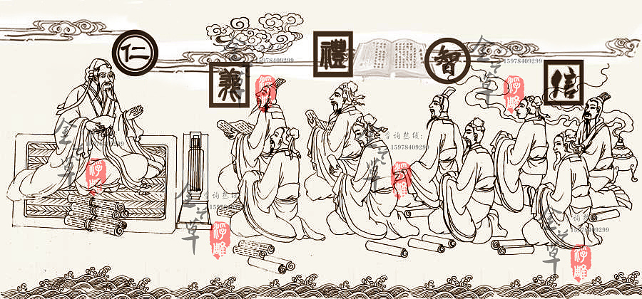 学校浮雕设计初期所出简单的线稿,线稿征求甲方意见,甲方满意后才可