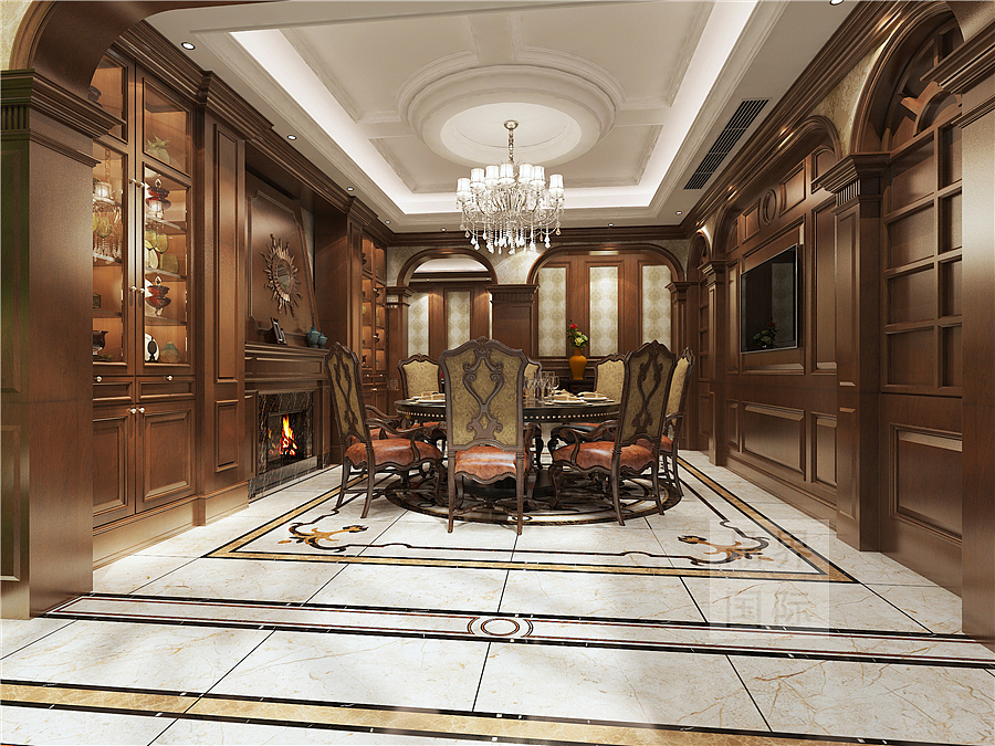 碧桂园360平别墅装修美式风格装修效果图·郑州品界