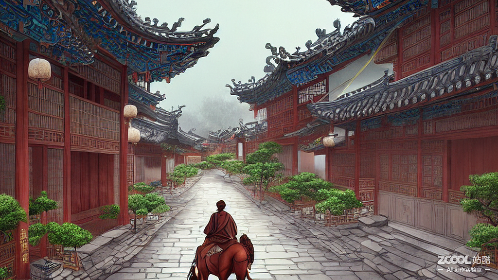 #AI创作实验室#江南小镇（图ZMzE4NTY2OTA4） - AI作品 - 站酷设计师爱画画的大佬婷原创素材 - 站酷ZCOOL