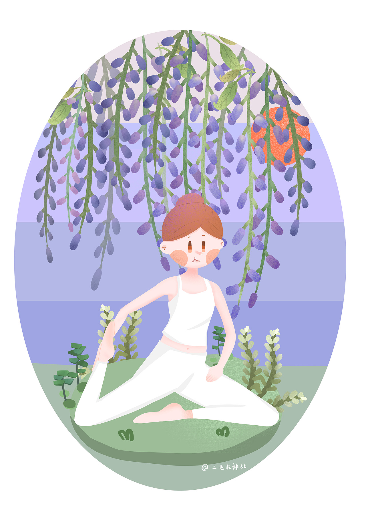 瑜伽（图ZMTc2ODcwMTc2） - 商业插画 - 站酷设计师二毛大帅比原创素材 - 站酷ZCOOL