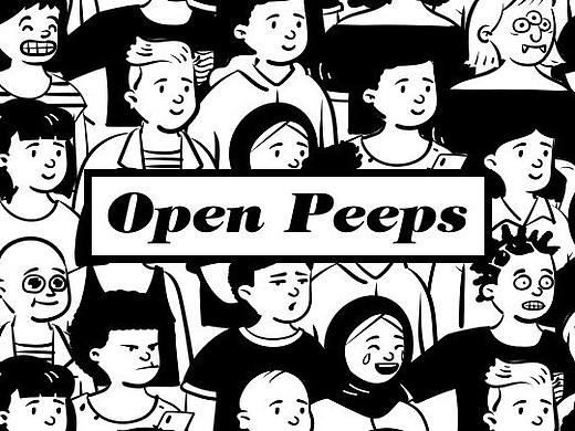 Open Peeps - 可自由组合的免费商用的手绘人物插画素材库