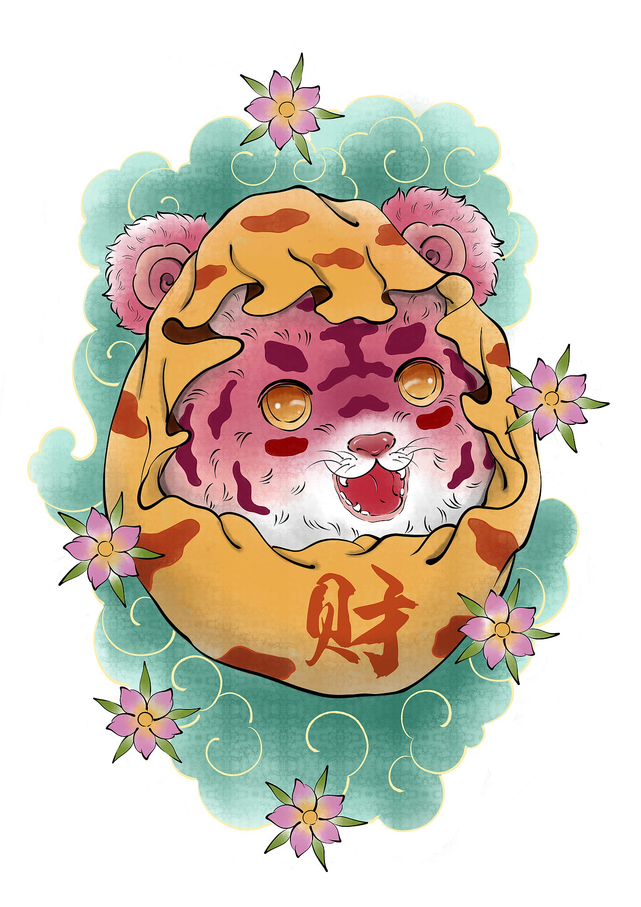 达摩虎（图ZMjg2MTY4MzQ4） - 商业插画 - 站酷设计师芥末小鱼干原创素材 - 站酷ZCOOL