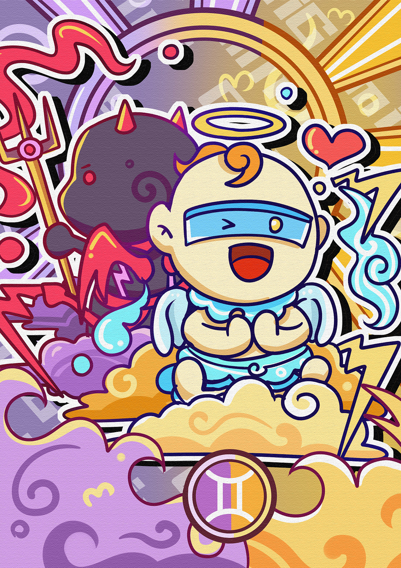 KUKI插画【九龙/星座/神兽/天王】