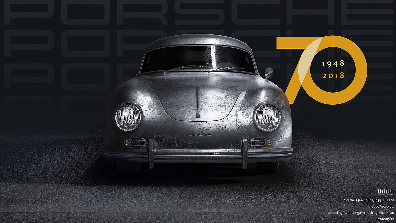 夹个私货,离开上一个城市的前一晚做的一张图,很有仪式感,1955年保时捷356a,2018年是保时捷成立70周年,原本也是打算做一套图,从356到917到992再到919,可惜烂尾了,现在70周年都过去了