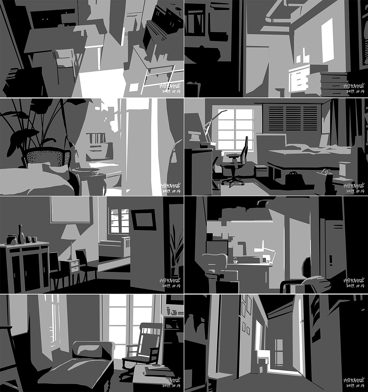 无色练习（图ZMTgwMzYyNzAw） - 创作习作 - 站酷设计师太空蜗牛爱画画原创素材 - 站酷ZCOOL