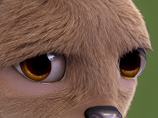 #AI创作实验室#3d毛茸茸的小鹿，特写可爱可爱，可爱的