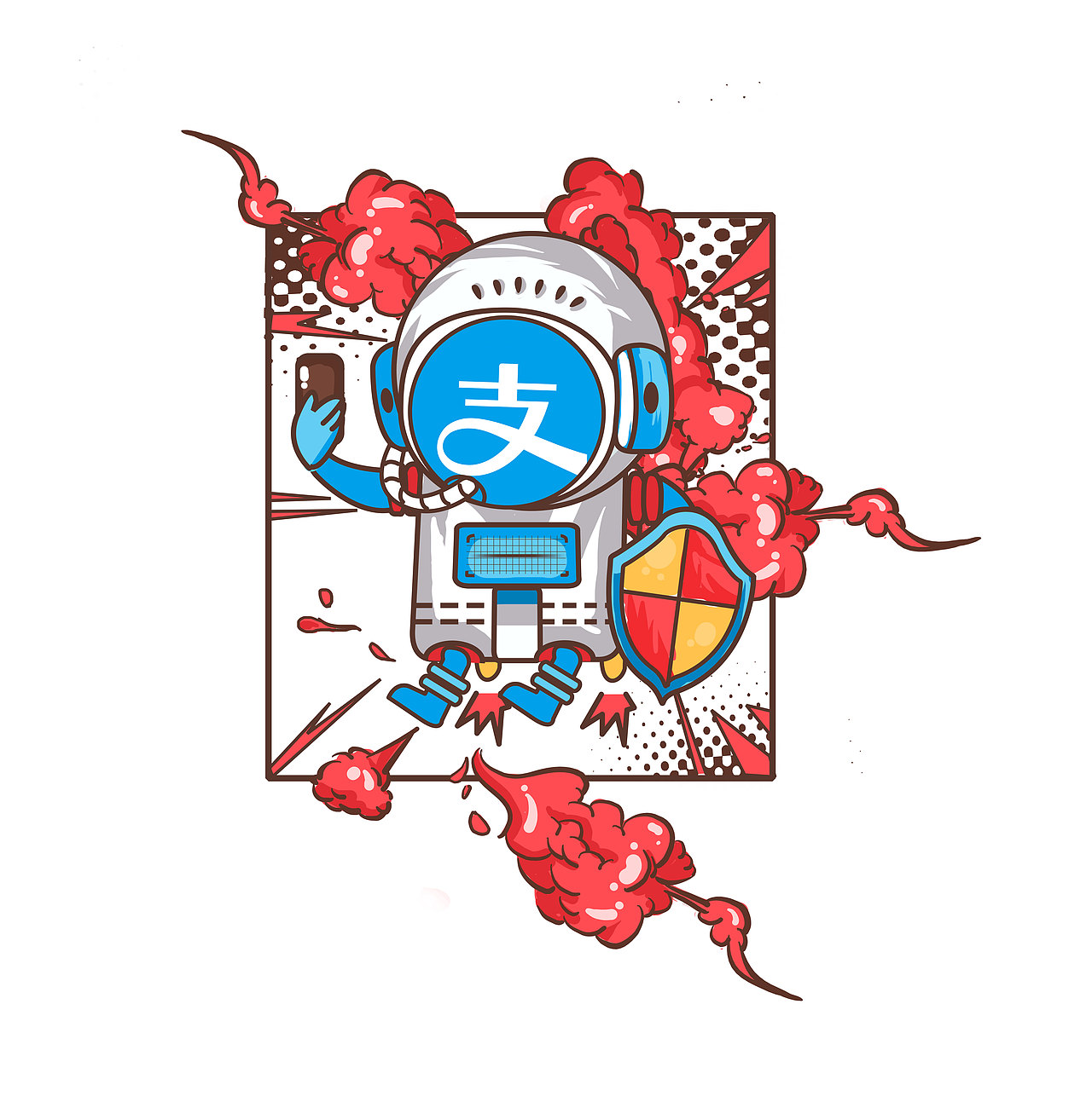 汉堡王x支付宝创意ip