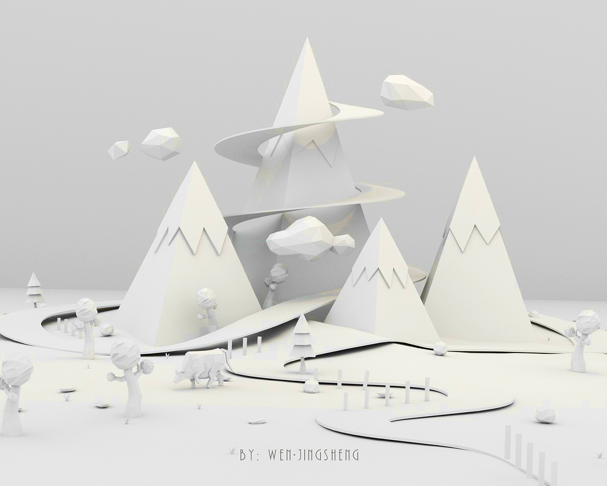 C4D 白模（图ZMjc3NjIyODY0） - 场景 - 站酷设计师锕水原创素材 - 站酷ZCOOL