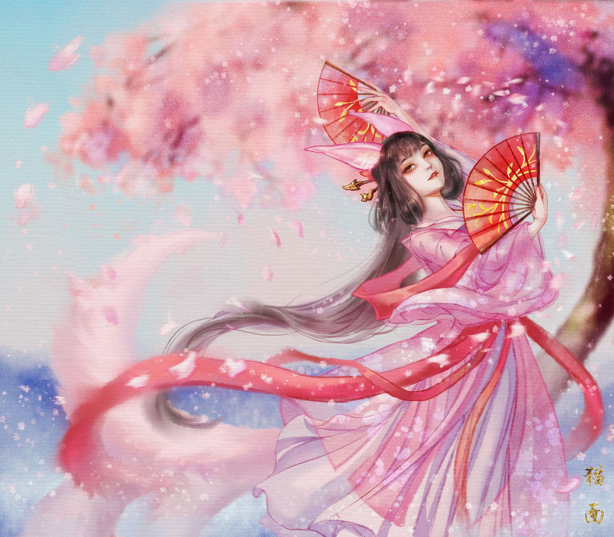 神都夜行录涂山小月（图ZMTg0ODkyMTM2） - 创作习作 - 站酷设计师彩虹灰原创素材 - 站酷ZCOOL