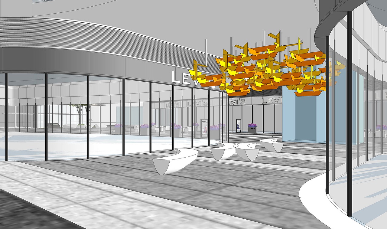 旭辉星空之城商业街景观SU模型下载