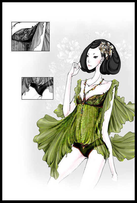 服装设计（图ZOTE0NTA4NA==） - 商业插画 - 站酷设计师子铭画室MG原创素材 - 站酷ZCOOL