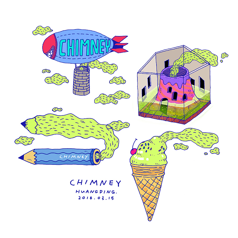 烟囱（图ZNDQzNjcwMzY=） - 艺术插画 - 站酷设计师丁几huangding原创素材 - 站酷ZCOOL