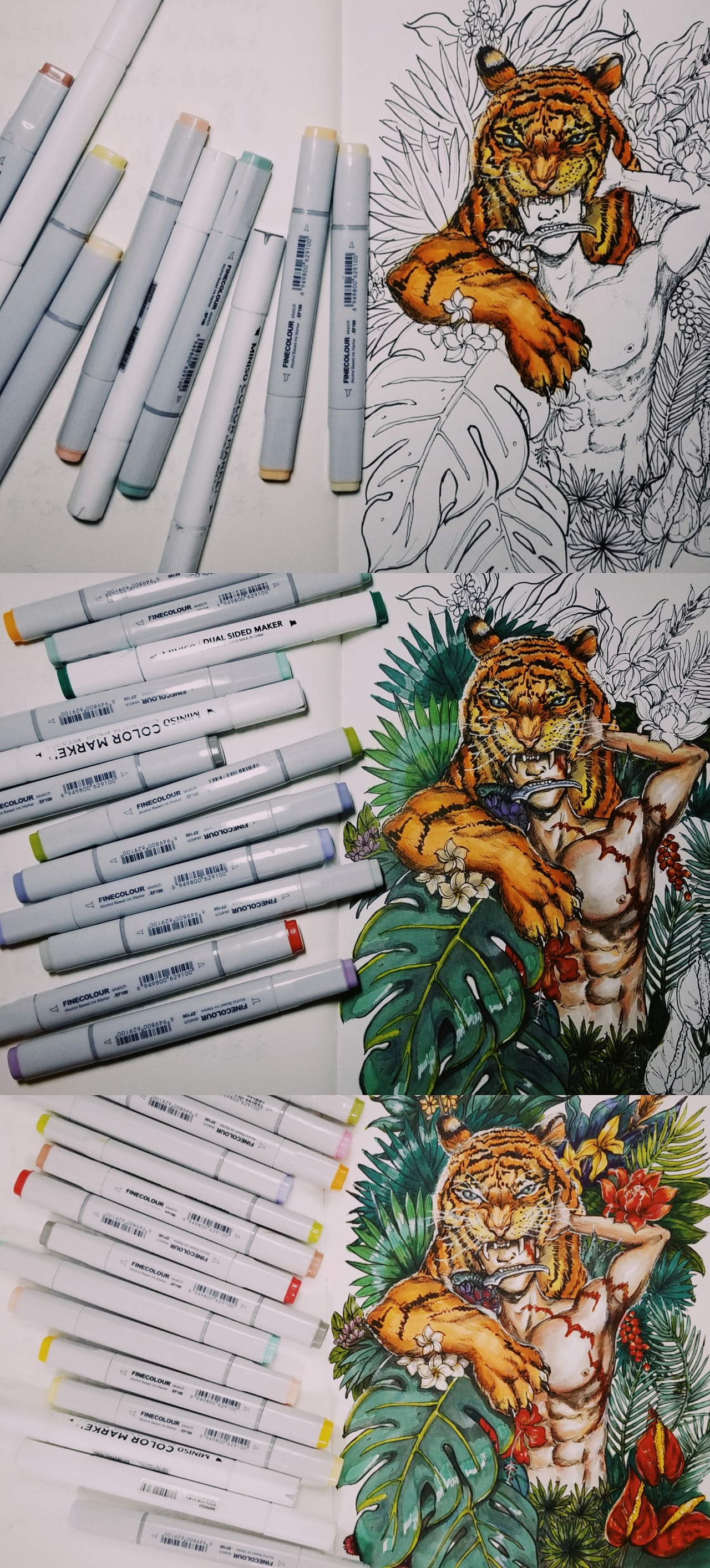 Tiger man（图ZMTc4ODg3MTI0） - 新锐潮流插画 - 站酷设计师Z85615188原创素材 - 站酷ZCOOL