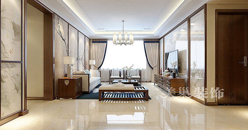 朗悦公园道1号129平四室两厅新中式装修案例（图ZNzk4MjYwNDg=） - 家装设计 - 站酷设计师设计师亚楠原创素材 - 站酷ZCOOL