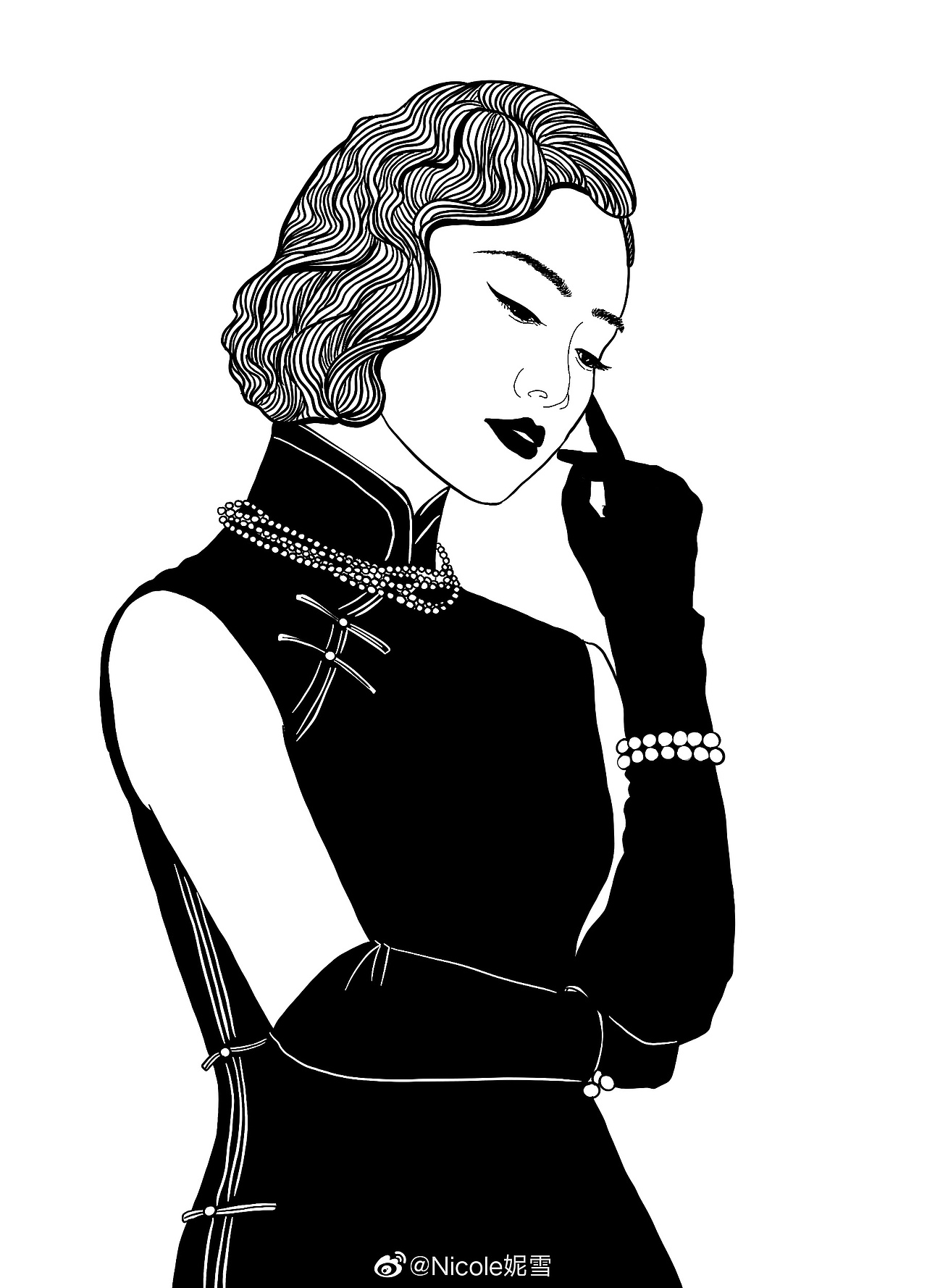 黑白平面构成作品