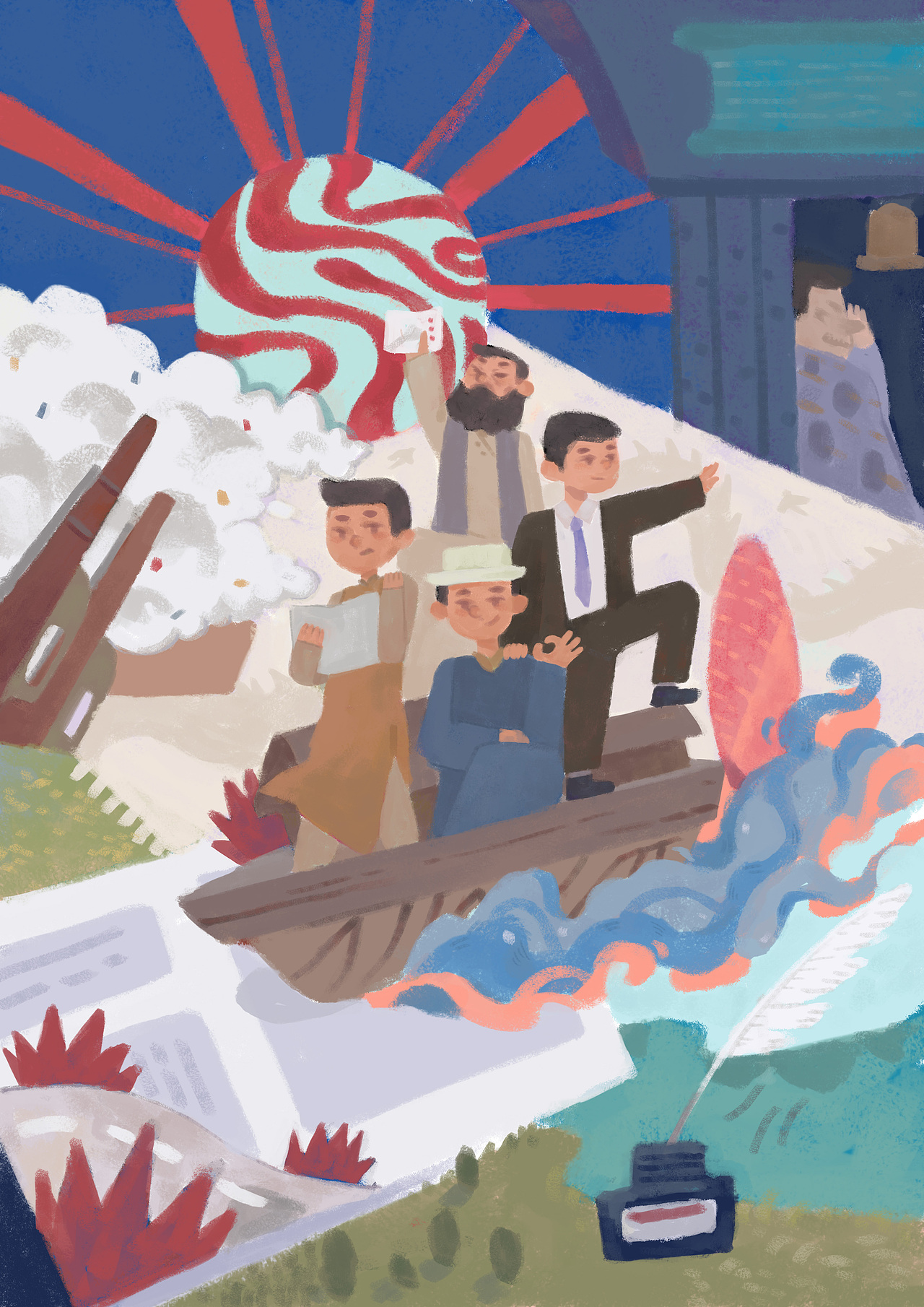 插画合集（图ZMjE3MzAwMzg0） - 商业插画 - 站酷设计师画画的五羊原创素材 - 站酷ZCOOL